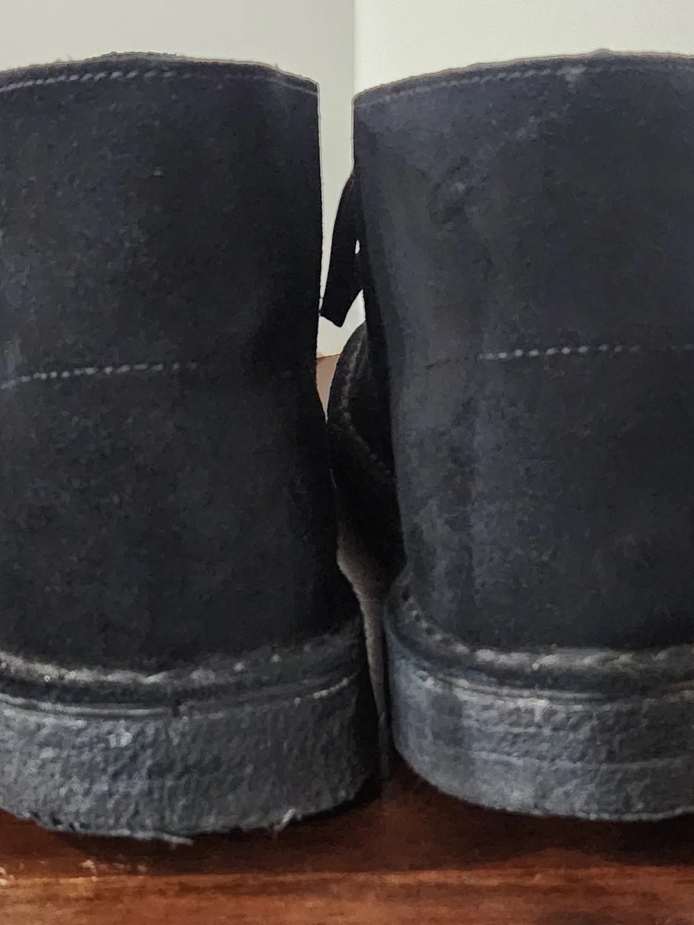 Clarks Originals Desert Boots Mens 9 Black / Black Suede Charles F Stead Chukka